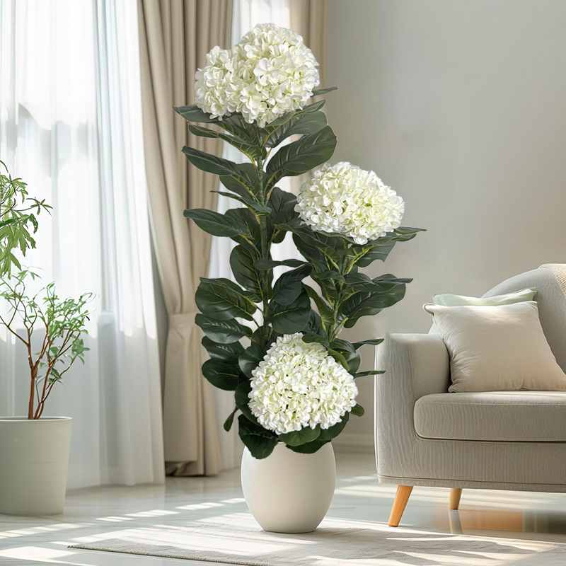 Bonsai Garden Sushi - 50-150cm Künstlicher Hortensienbaum Künstliche Topfpflanze Realistische